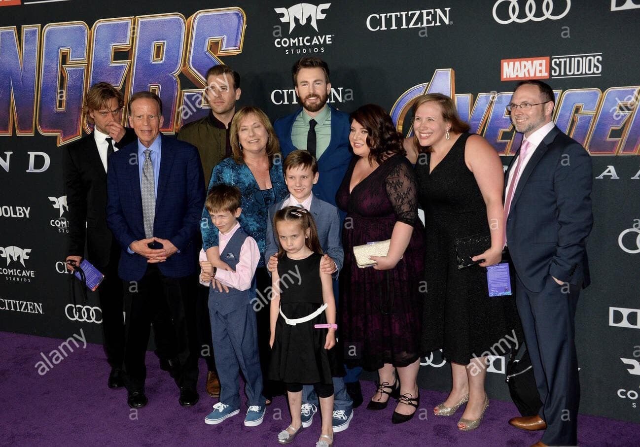 Chris Evans with his Family