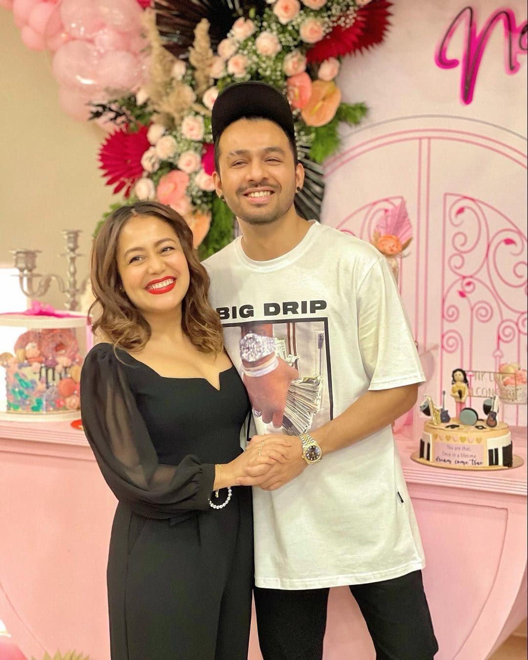 Tony Kakkar with his Sister Neha Kakkar