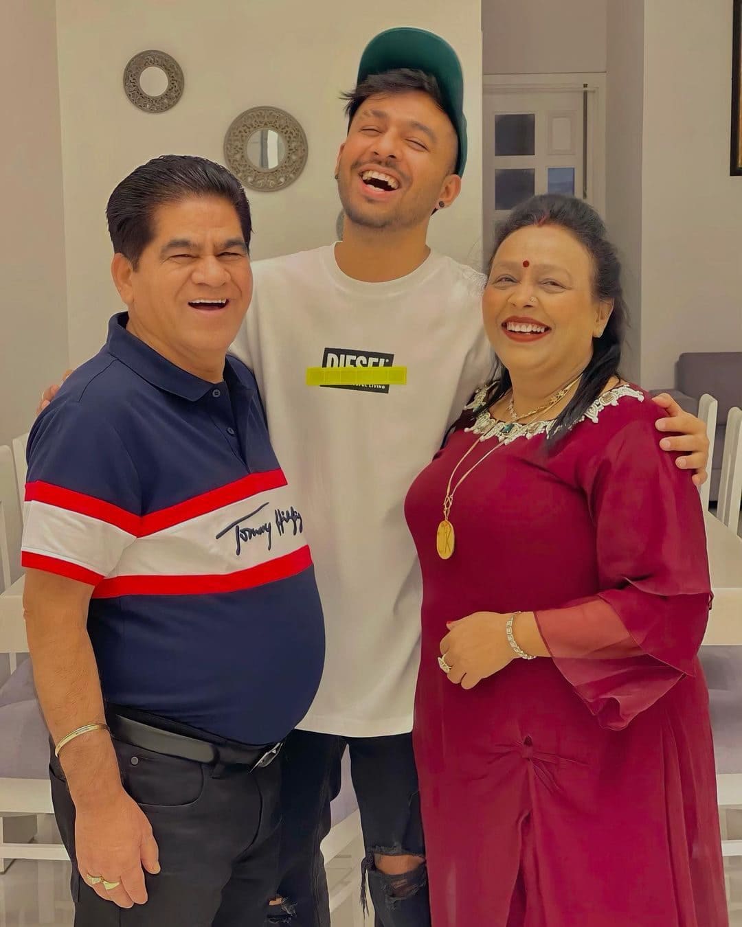 Tony Kakkar with his father and mother