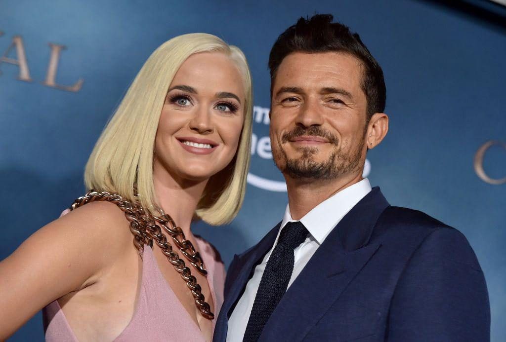 Katy Perry met haar vriend Orlando Bloom