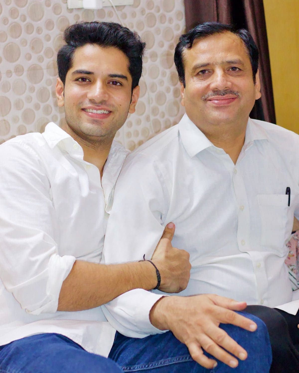 Shivam Malik with his Father