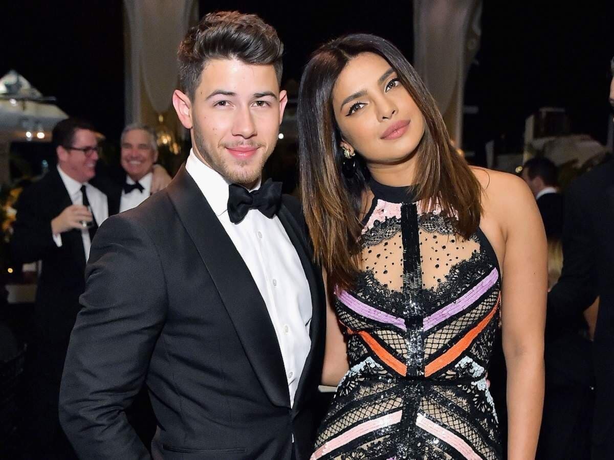 Nick Jonas with his wife Priyanka Chopra